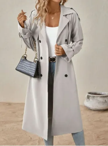 Casaco trench coat slim feminino