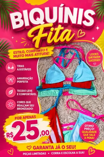 Biquínis e saídas