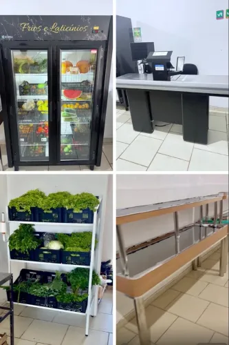 Kit balcão, expositor, refrigerador e outros para Hortifrut