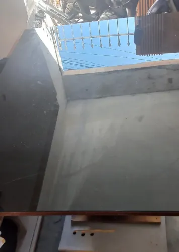 Mesa tampo de vidro e base estrela!!! Barateza