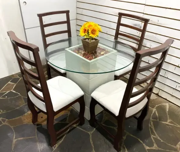 Mesa vidro grosso 90cm(VENDIDA)