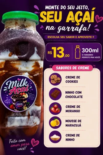 Açaí na garrafa