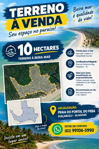 Terreno á beira mar