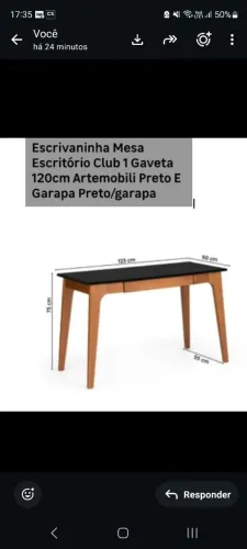 Linda Mesa preta para escritório