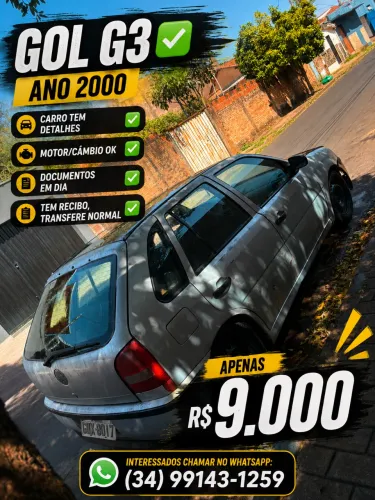 Volkswagen Gol Geração III Ouro 1.0 MI 16V Gasolina Mec. 2P 2000