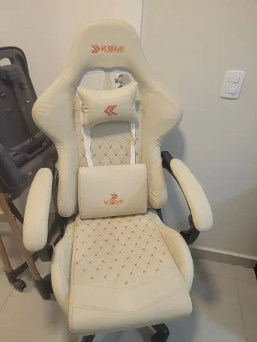 Cadeira Gamer KBM! Gaming Branca - Excelente Estado