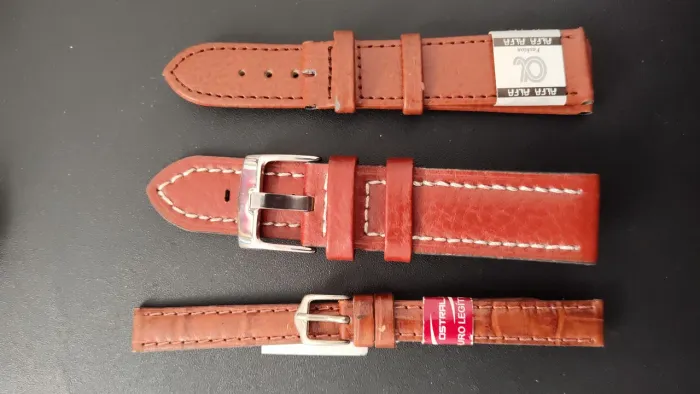 pulseira relógio de pulso couro marrom tamanhos diversos 