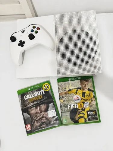 Xbox One S 500GB + 2 Jogos + Controle Original