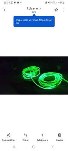 Fita de Led na cor verde , Com 18 metros .