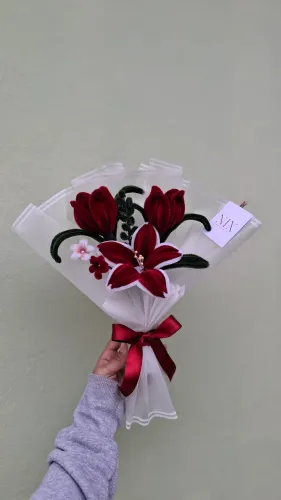 ? Buquê Artesanal Vermelho | Um Presente Para Quem Você Ama