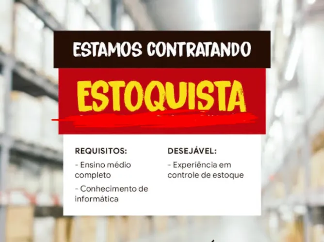 Vaga para Estoquista