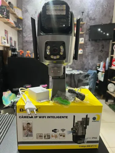 Mais segurança com câmera dupla Wi-Fi 6MP full HD