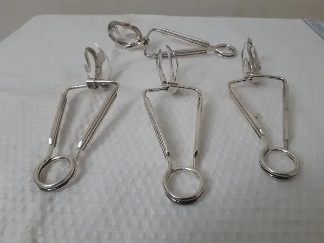 4 pinças para scargot de prata wolff