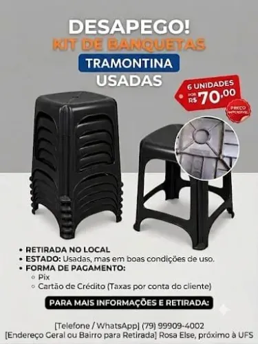 Bancos Plástico Tramontina 