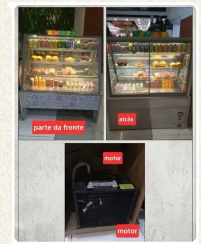 Vitrine refrigerada para bolos/ indústrial