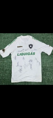 Camisa Botafogo n° 6 de jogo Liquigás branca autografada