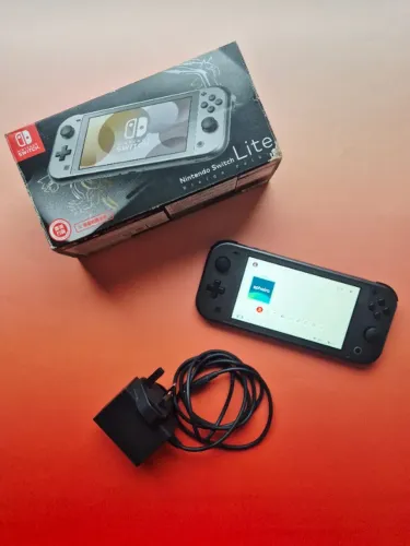 Nintendo Switch Lite Edição Pokémon Dialga & Palkia Completo 128Gb Lotado de Jogos