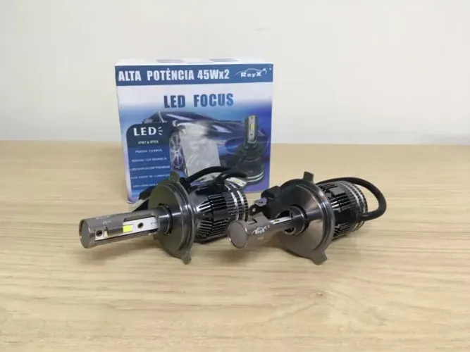 Kit Lâmpada Led Focus Modelo H4 90w 13000 Lumens 6000k Rayx - NOVO
