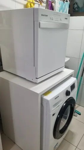 Bancada Balcão Para Embutir Lava E Seca Lavanderia