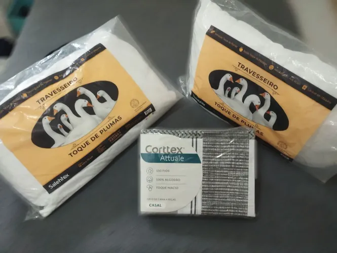 Kit CAMA(02 Travesseiros NOVOS+01 Jogo