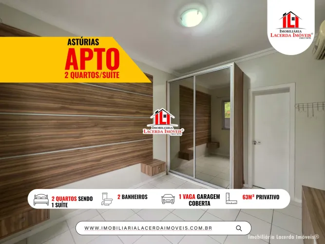 Condomínio Astúrias - Apartamento Térreo Com 2 Quartos Sendo 1 Suite e Varanda, 1 Vaga Cob