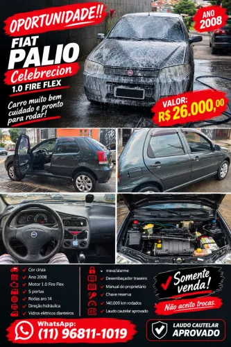 Fiat Palio Celebration 1.0 Fire Flex 8V 4P 2008