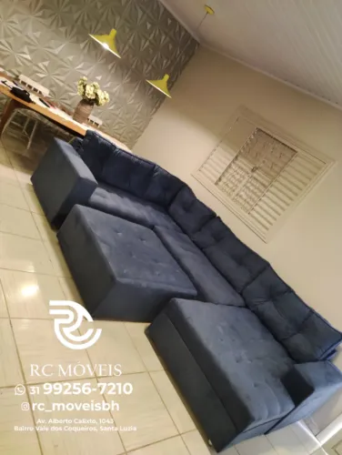 Sofá Modulado Toro com Chaise e Puff - Grande e Confortável