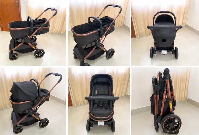 Carrinho Galzerano Zoe Rose Gold + Bebê Conforto + Base | Conservado