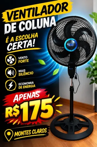 ventilador novo R$ 175 promoção