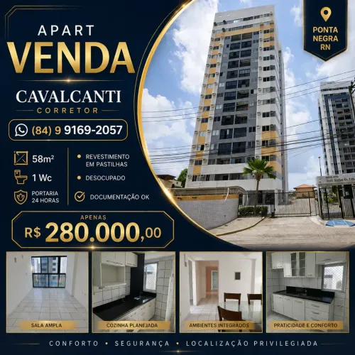 VENDE-SE EXCELENTE APARTAMENTO EM PETRÓPOLIS CAVALCANTI CORRETOR CL5787