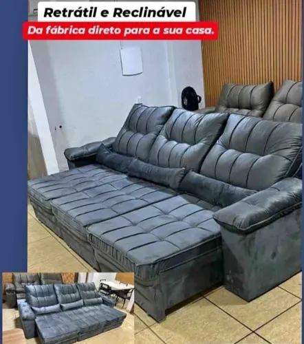 Promoção SOFÁ RETRÁTIL E RECLINÁVEL 2.90 LARGURA GIGANTE