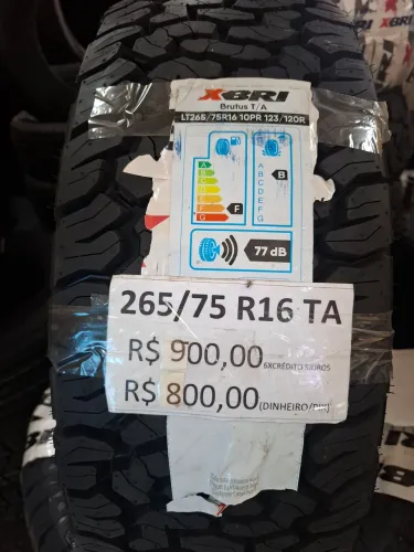 PNEU 265/75/16 XBRI BRUTUS R$ 799,99 NO DINHEIRO 