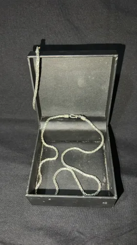 Corrente e pulsera prata ponto peruano