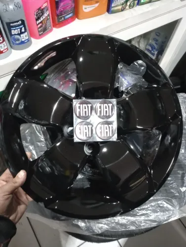 Calota Toro aro 16 preto brilhante jogo de calota novas 5 furos.