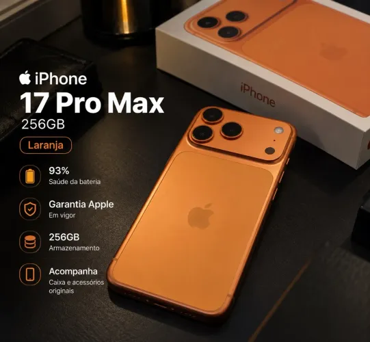 *OFERTA* - IPhone 17 Pro Max laranja 256gb (garantia Apple)