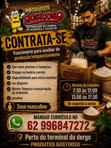 Contrata-se auxiliar de produção