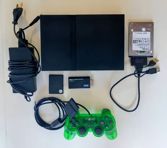 PS2 com 120 jogos + conversor HDMI 