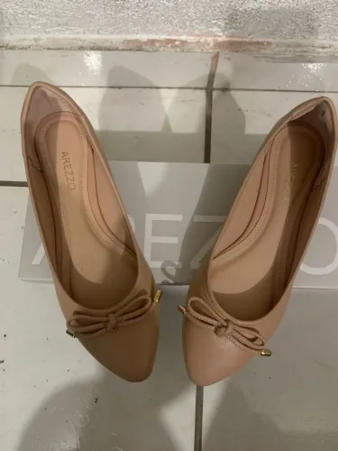 Rasteirinha fechada salto rasteiro na cor Nude