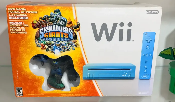 Nintendo Wii Azul Edição Especial Skylanders Giants CIB