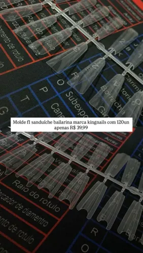 Molde f1 para alongamento de unhas