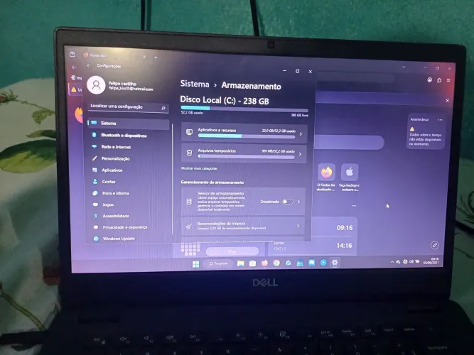 Notebook dell i5 256GB SSD
