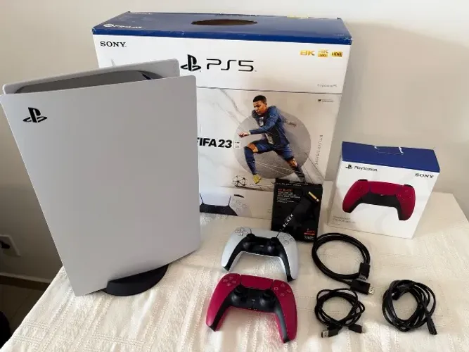 PS5 Fat 825GB com Leitor + DualSense + WD_BLACK SN850X 1TB