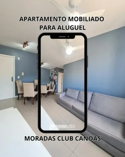 Apartamento mobiliado para aluguel com 2 quartos e vaga coberta no Moradas Club Canoas