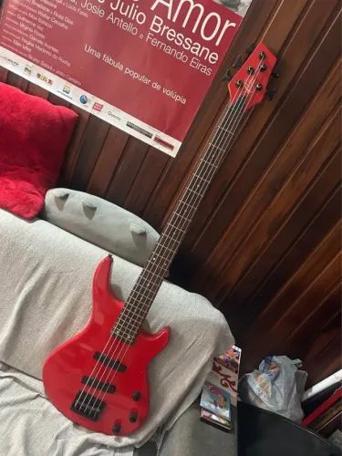 BAIXO WASHBURN 5C Oscar Schmidt Vermelho