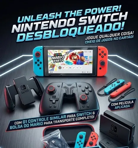NINTENDO SWITCH OLED - DESBLOQUEADO