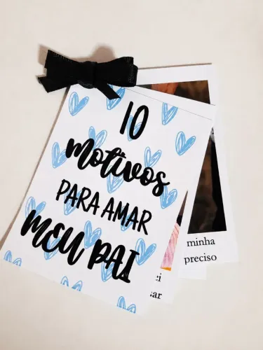 Kit Fotos 10 Motivos para Amar meu Pai