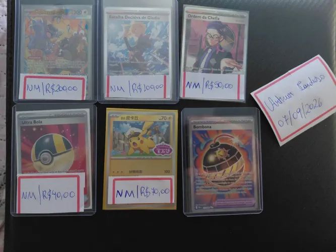 Combo de cards pokemon tcg NM