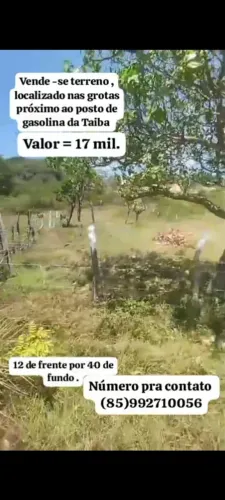 Vende - se terreno ,localizado na praia da Taiba .