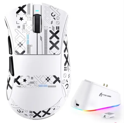 Mouse gamer Attack shark V3 pro com dock de carregamento