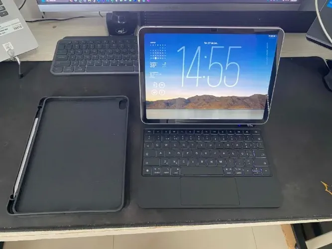 iPad Air M3 2025 - C/ NF e Garantia + Teclado + Caneta + Case + Película 100% Bateria